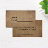 Oud Papier Hang Label Visitekaartjes (Bureau)