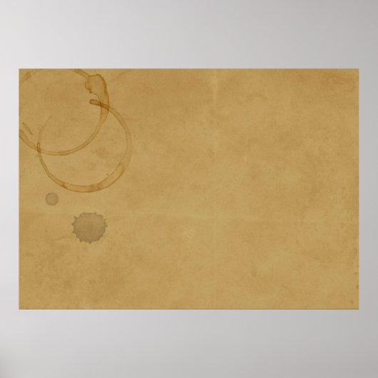 Oud papier  koffievlek poster (Voorkant)