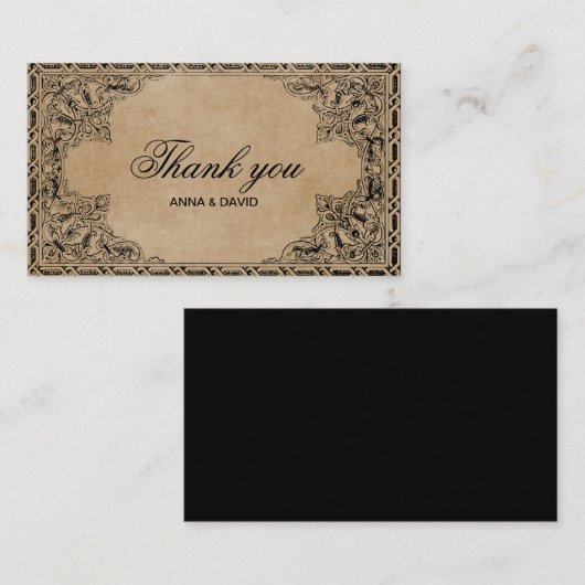 oud papier - Koninklijk bedankt - kaart (Voorkant / Achterkant)