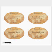 Oud papier look Wereldkaart Elegant Professional Ovale Sticker (Vel)