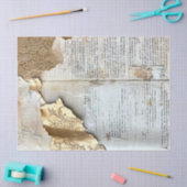 Oud papier met gescheurde randen gouden folie geba (Craft)