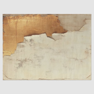 Oud papier met gescheurde randen gouden folie geba