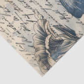 Oud papier met monochrome inktvlinders rozen (Detail)