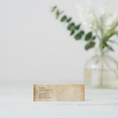 oud papier mini visitekaartje (Staand voorkant)