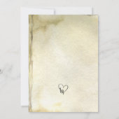 Oud  papier muzieknoten bruiloft kaart (Achterkant)