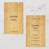  oud papier noodlijdend script professional visitekaartje (Voorkant / Achterkant)