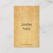 oud papier noodlijdend script professional visitekaartje (Voorkant)