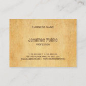  oud papier noodlijdend script professional visitekaartje (Achterkant)