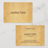  oud papier noodlijdend script professional visitekaartje (Voorkant / Achterkant)