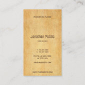  oud papier noodlijdend script professional visitekaartje (Achterkant)