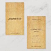  oud papier noodlijdend script professional visitekaartje (Voorkant / Achterkant)