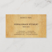  oud papier noodlijdend script tekst elegant visitekaartje (Achterkant)