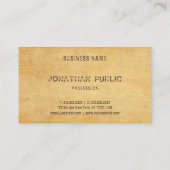 oud papier noodlijdend script tekst luxe visitekaartje (Achterkant)