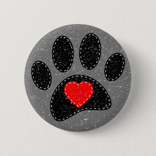 Oud papier print Hondenliefhebber Ronde Button 5,7 Cm (Voorkant)