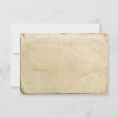 Oud papier rustieke bruiloft rvp kaart (Achterkant)