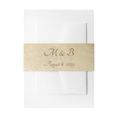 oud papier rustieke bruiloft uitnodigingen wikkel (Voorkant Voorbeeld)