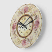 oud papier van Floral | Antiek rode rozen Grote Klok (Hoek)