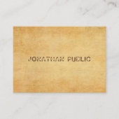  oud papier verontruste tekst luxe Sjabloon Visitekaartje (Voorkant)