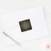 Oud papier vierkante sticker (Envelop)