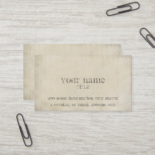 Oud papier visitekaartje