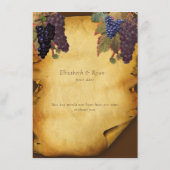 oud papier voor weddenschappen in de wijnbouw menu (Achterkant)