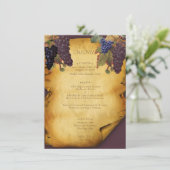 oud papier voor weddenschappen in de wijnbouw menu (Staand voorkant)