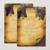 oud papier voor weddenschappen in de wijnbouw menu (Voorkant / Achterkant)