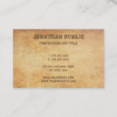  oud papier ziet de Sjabloon van de vervormde teks Visitekaartje (Achterkant)