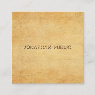  oud papier ziet er bedroefd script tekst chic vierkante visitekaartje