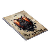  oud papier zwarte uil aangepaste offerte notitieboek (Rechterzijde)