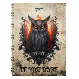  oud papier zwarte uil aangepaste offerte notitieboek