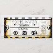 Oud papieren kaartje  Moderne Typografie Weddensch Kaart (Voorkant)