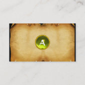 OUD PARCHMENT, GEM STONE, MONOGRAM geel Visitekaartje (Achterkant)