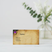 OUD PARCHMENT, GEM STONE, MONOGRAM paars Visitekaartje (Staand voorkant)