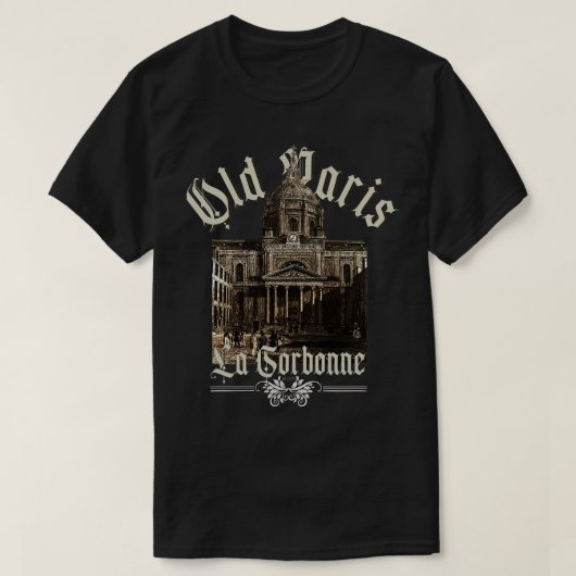 Oud Parijs La Sorbonne T-shirt (Design voorkant)