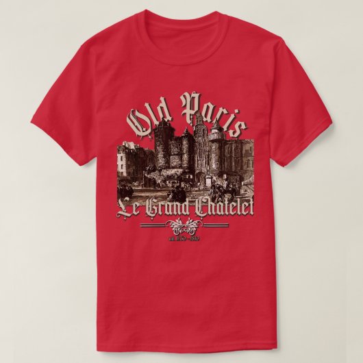 Oud Parijs Le Grand Chatelet T-shirt (Design voorkant)