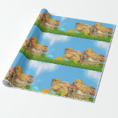 Oud Pasen Baby Kuiken Blauwe Inpakpapier (Uitgerold)