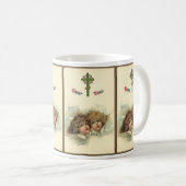 Oud Pasen, engelachtige engelen wolken in de hemel Koffiemok (Voorkant rechts)