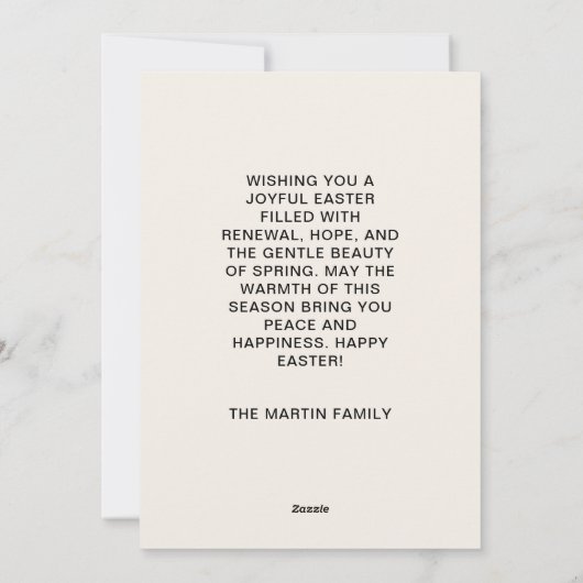 Oud Pasen Gelukkig Pasen Lam Pastelkleurige Eieren Feestdagenkaart (Achterkant)