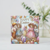 Oud Pasen ~ GELUKKIG PASEN ~ Lieve Kinderen ~ Feestdagenkaart (Staand voorkant)