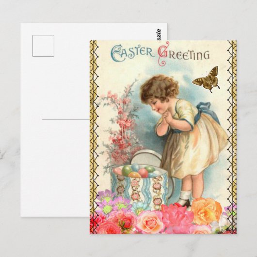Oud Pasen Groet Briefkaart (Voorkant / Achterkant)