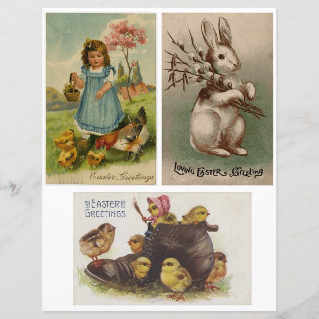 Oud Pasen Groet Scrapbook Papier (Voorkant)