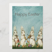 Oud Pasen Konijn Feestdagenkaart (Voorkant / Achterkant)