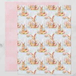 Oud Pasen Konijn Scrapbook Papier