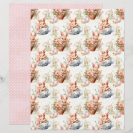 Oud Pasen Konijn Scrapbook Papier