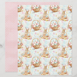 Oud Pasen Konijn Scrapbook Papier