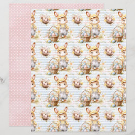 Oud Pasen Konijn Scrapbook Papier