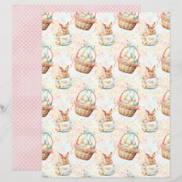 Oud Pasen Konijn Scrapbook Papier