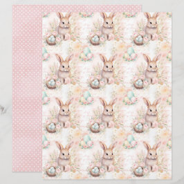 Oud Pasen Konijn Scrapbook Papier