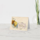 Oud Pasen Kuiken Vakantiekaart Feestdagen Kaart (Voorkant)